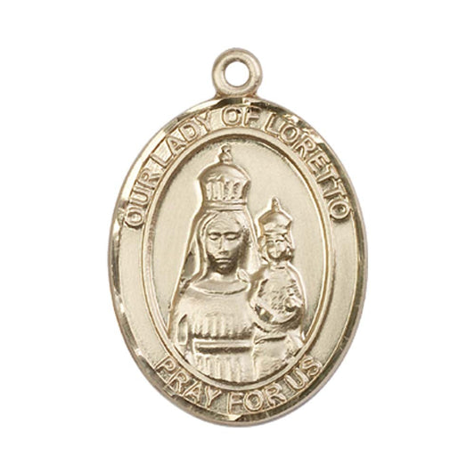 14kt Gold O/L of Loretto Medal - Large