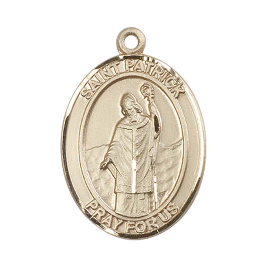 14kt Gold St. Patrick Medal - Large
