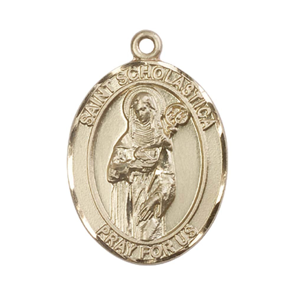 14kt Gold St. Scholastica Medal - Large