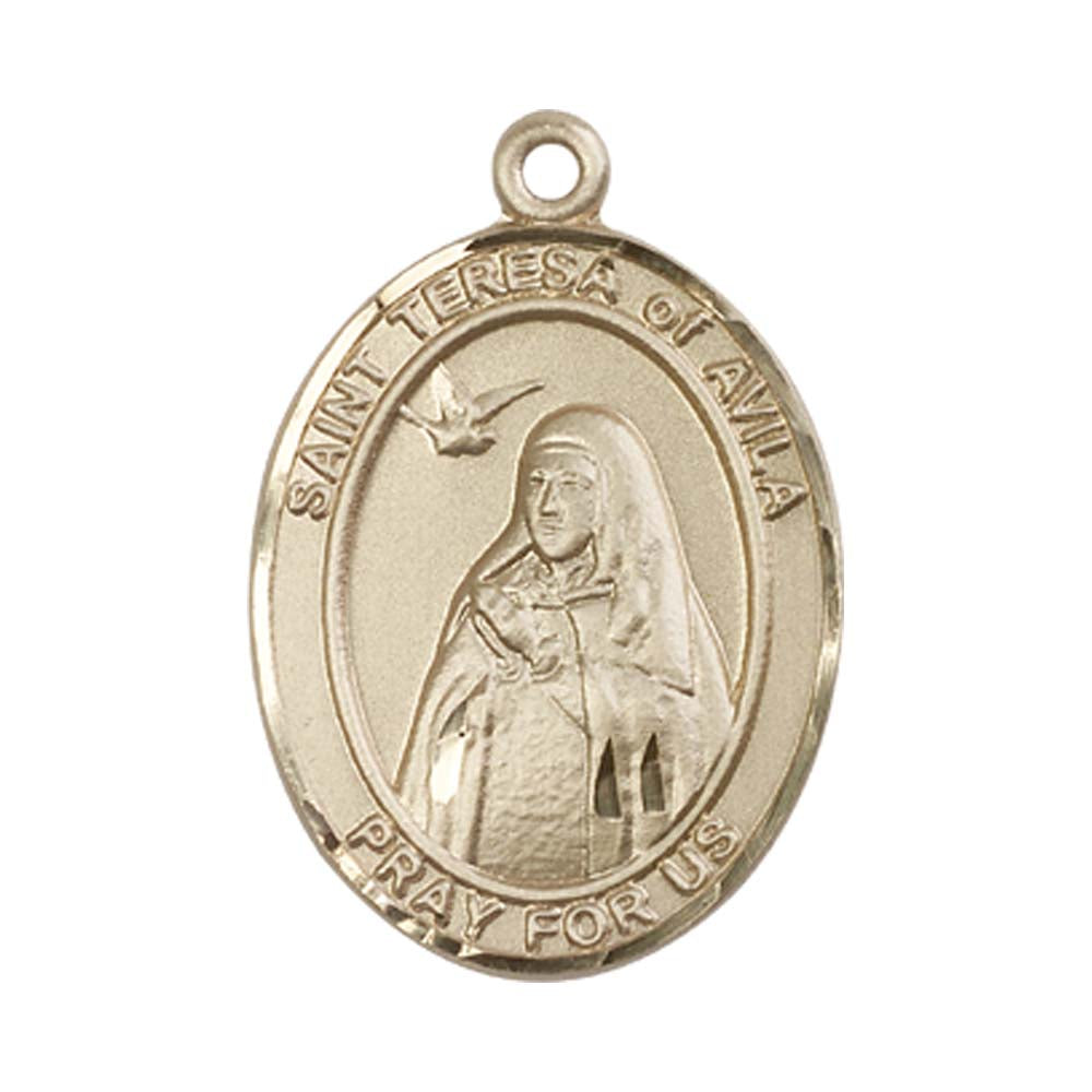 14kt Gold St. Teresa of Avila Medal - Large