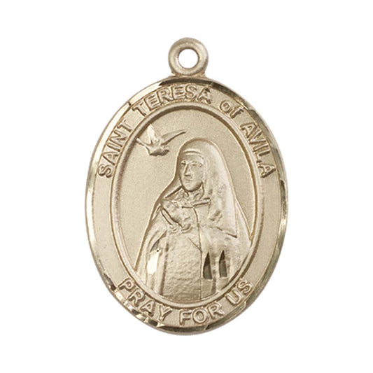 14kt Gold St. Teresa of Avila Medal - Large