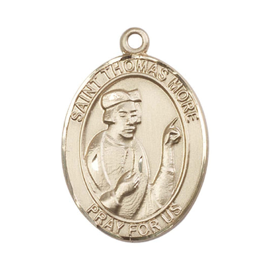 14kt Gold St. Thomas More Medal - Large