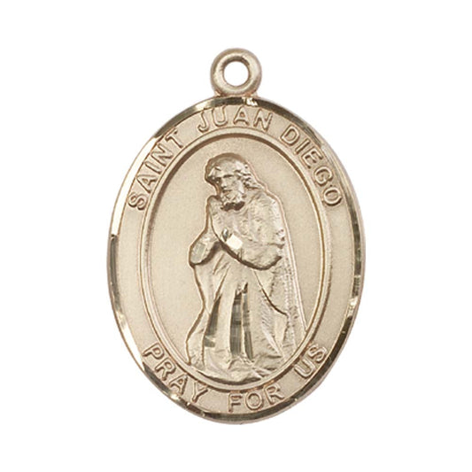 14kt Gold St. Juan Diego Medal - Large