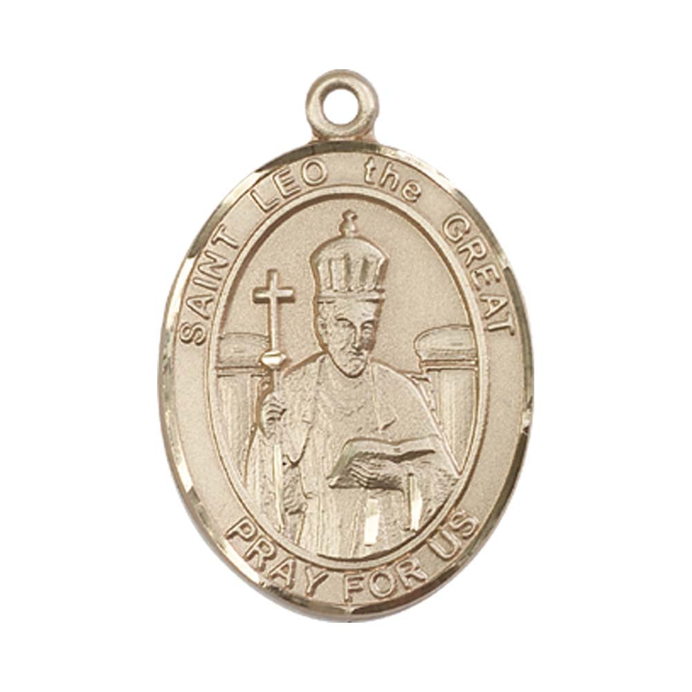 14kt Gold St. Leo the Great Medal - Large