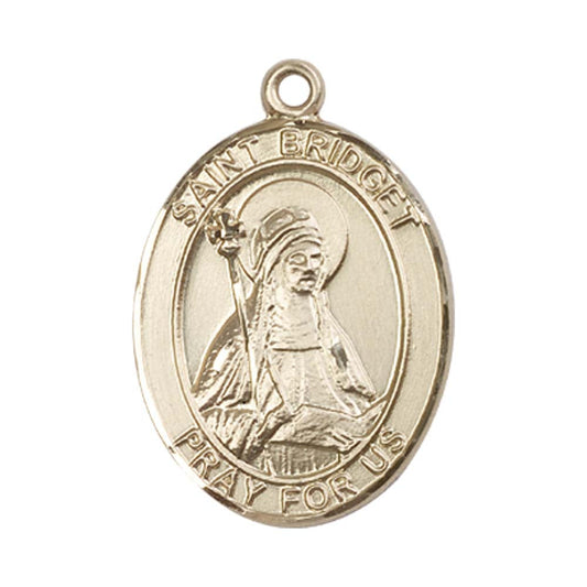 14kt Gold St. Bridget of Sweden Medal - Large