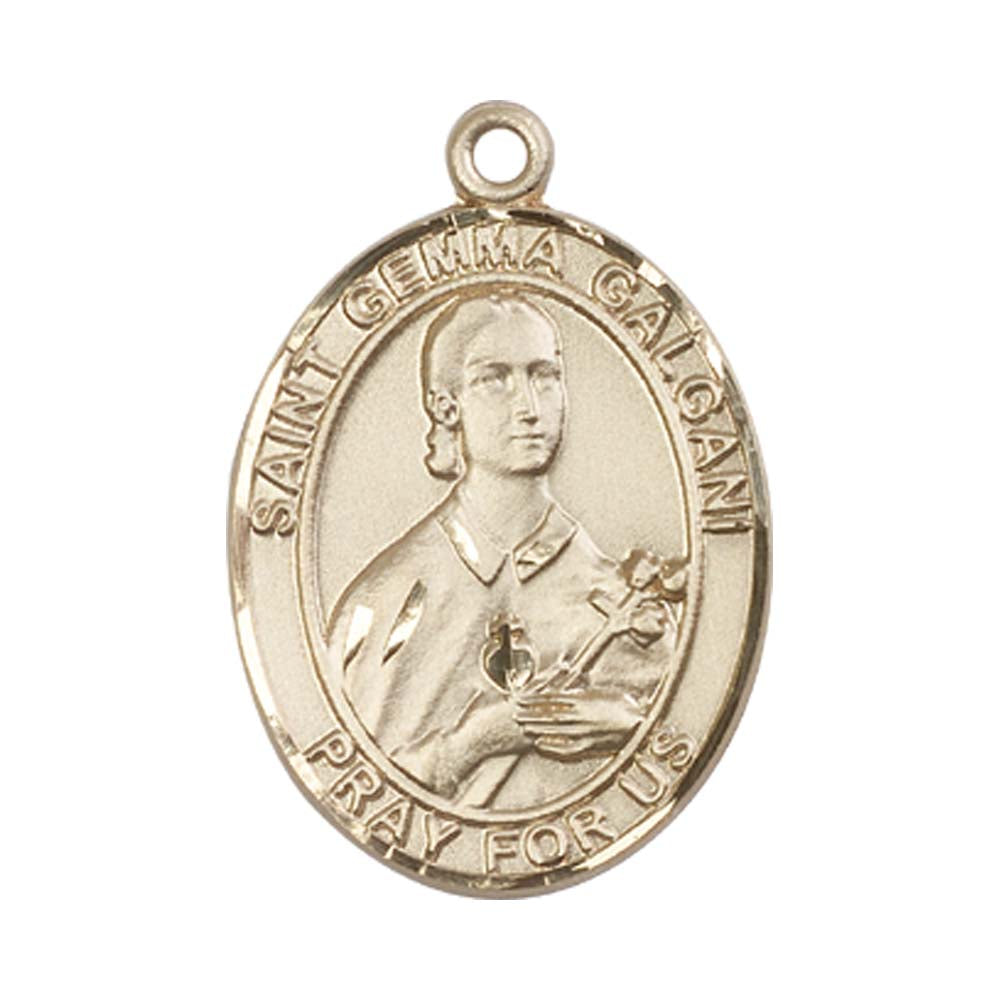 14kt Gold St. Gemma Galgani Medal - Large