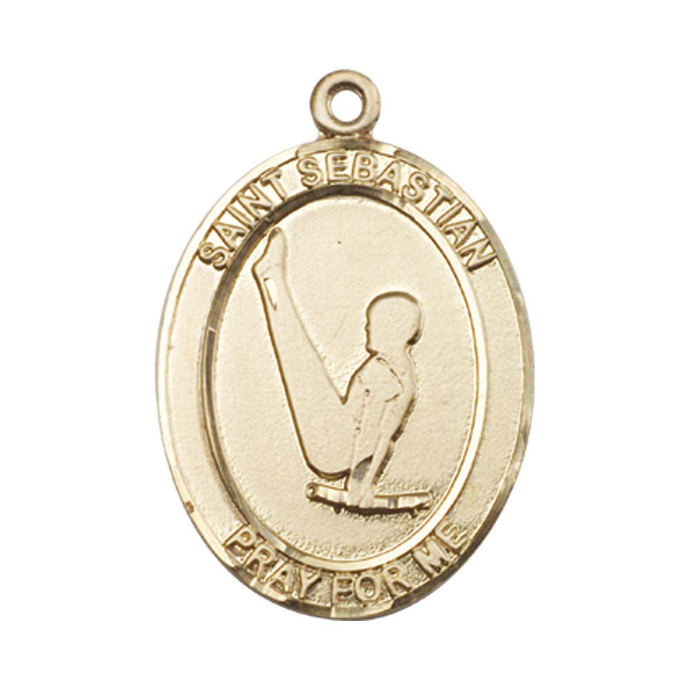 14kt Gold St. Sebastian Medal - Large Gymnastics