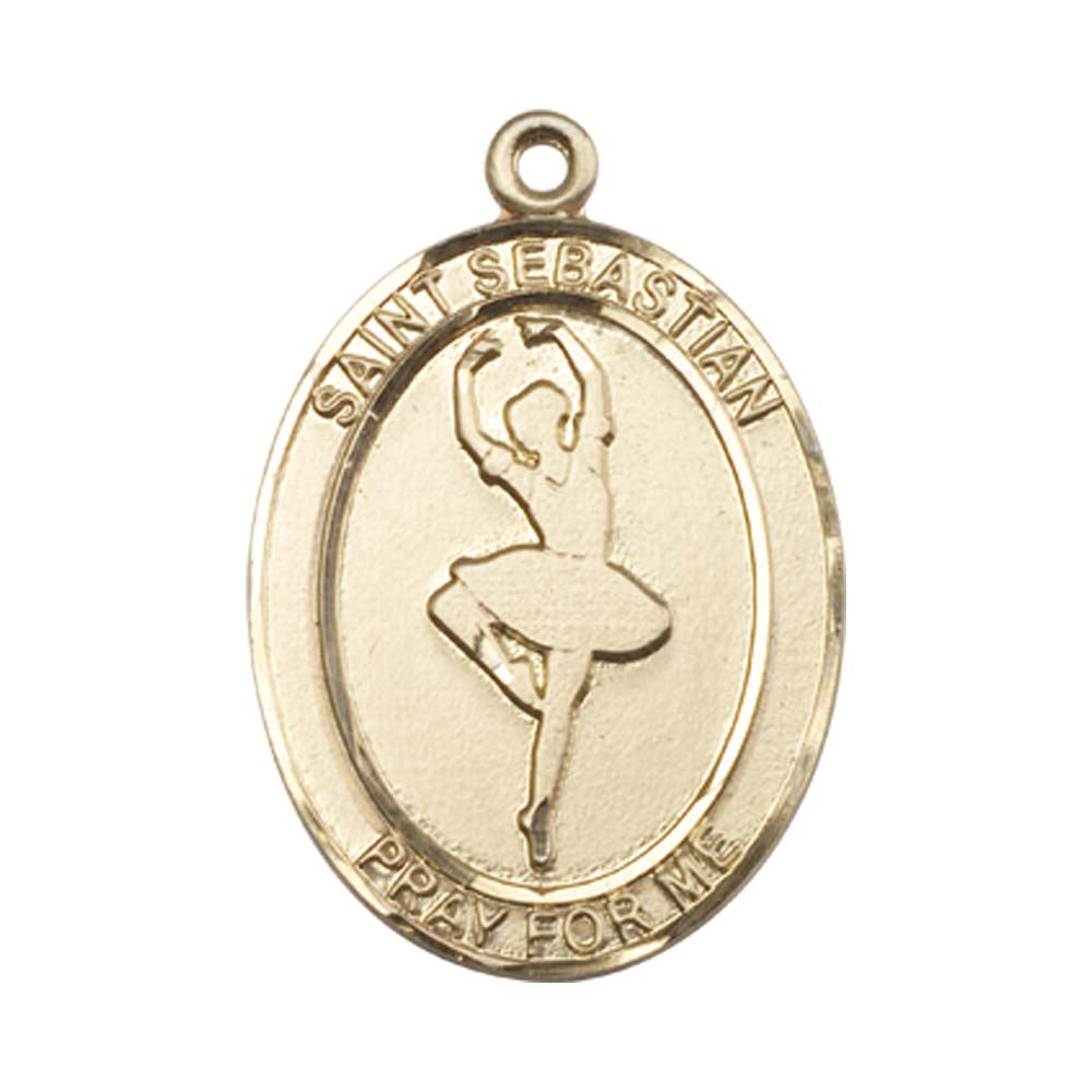 14kt Gold St. Sebastian Medal - Large Dance