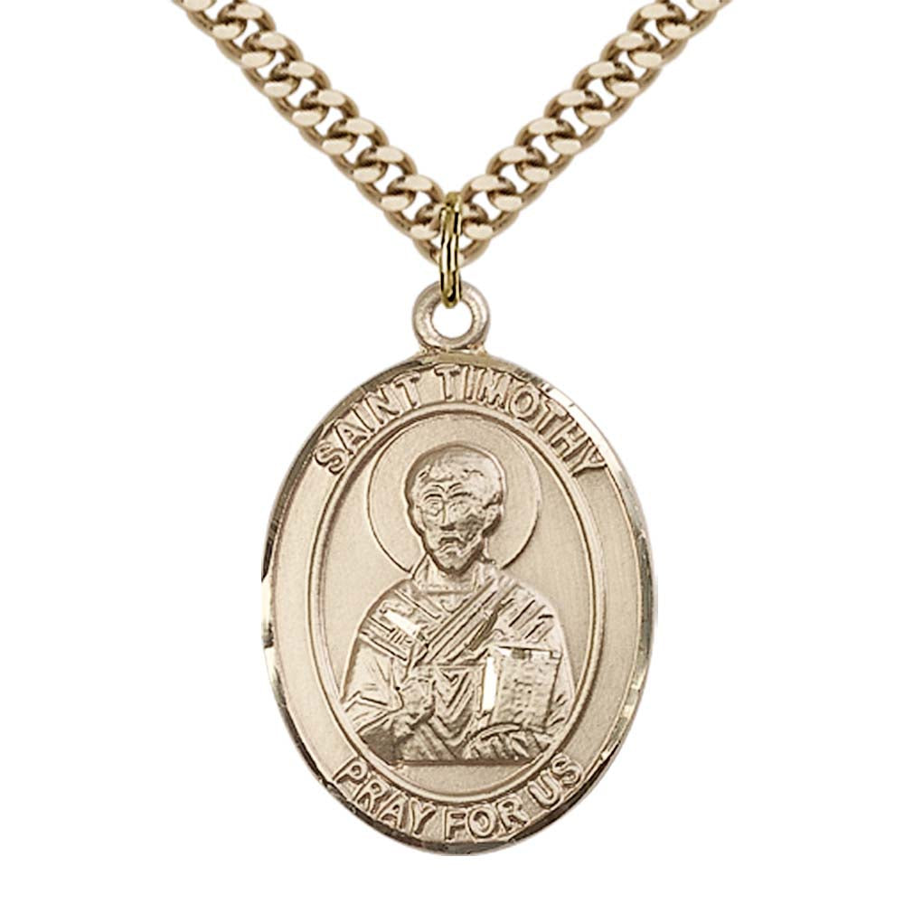 14kt Gold Filled St. Sebastian/Figure Skating Pendant with 24 inch Gold Plate Heavy Curb Chain