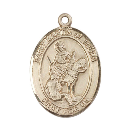 14kt Gold St. Martin of Tours Medal - Large