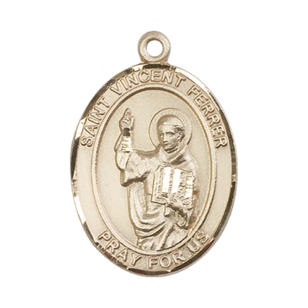 14kt Gold St. Vincent Ferrer Medal - Large