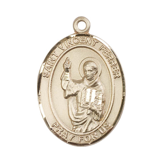 14kt Gold St. Vincent Ferrer Medal - Large
