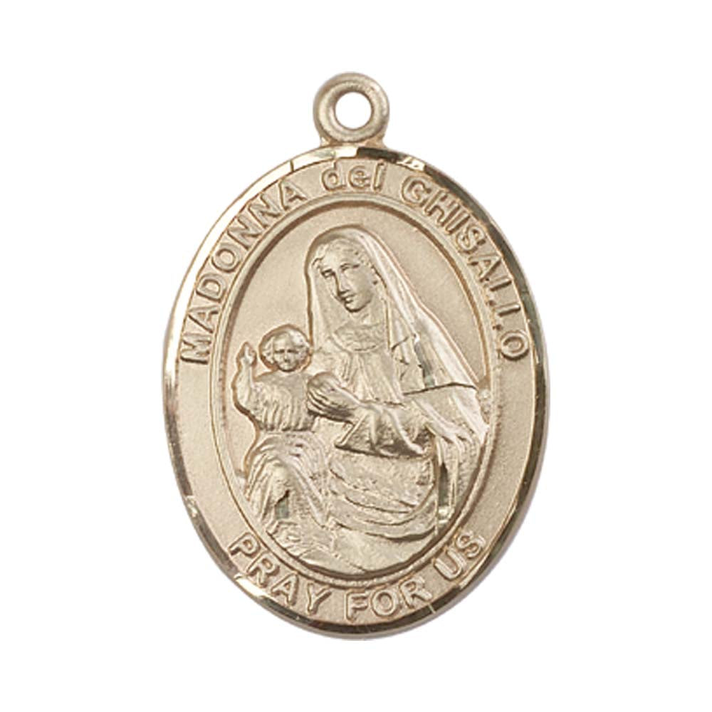 14kt Gold St. Madonna Del Ghisallo Medal - Large