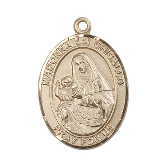 14kt Gold St. Madonna Del Ghisallo Medal - Large