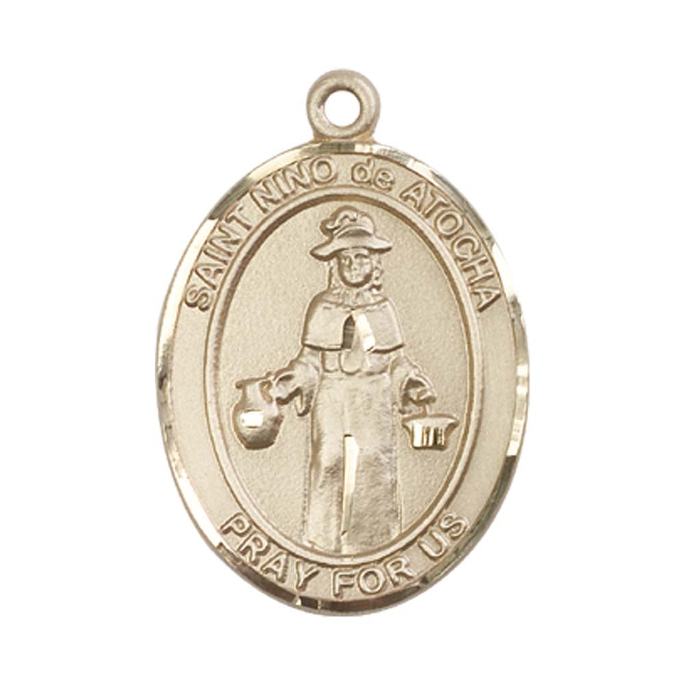 14kt Gold St. Nino de Atocha Medal - Large
