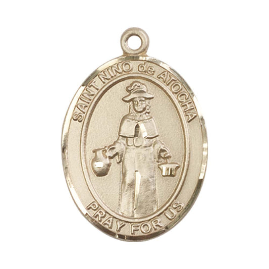 14kt Gold St. Nino de Atocha Medal - Large