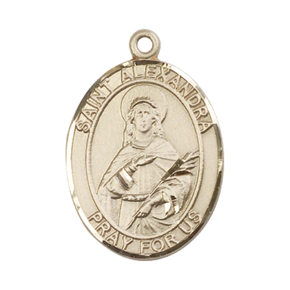 14kt Gold St. Alexandra Medal - Large
