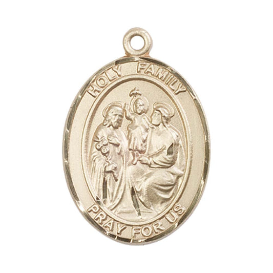 14kt Gold Holy Family Medal - Large