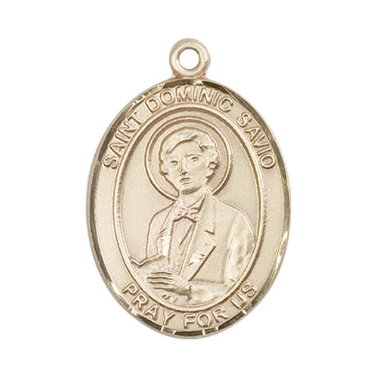 14kt Gold St. Dominic Savio Medal - Large