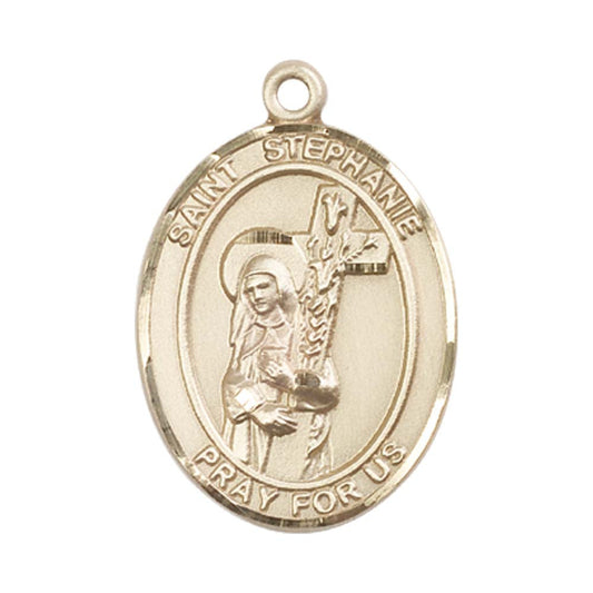 14kt Gold St. Stephanie Medal - Large