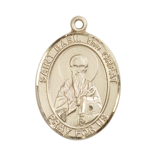 14kt Gold St. Basil the Great Medal - Large