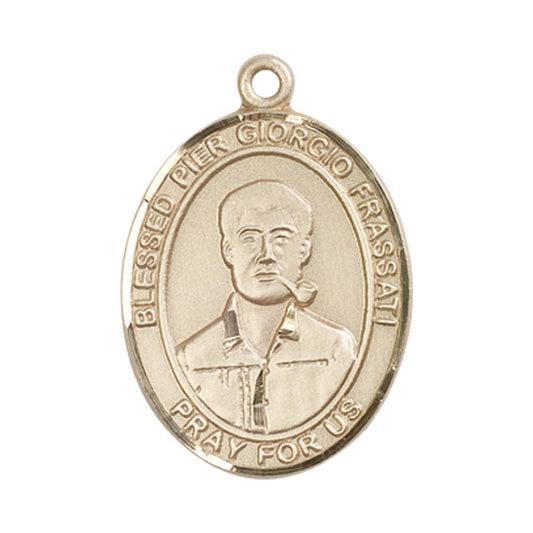 14kt Gold Blessed Pier Giorgio Frassati Medal - Large