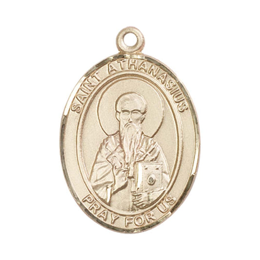 14kt Gold St. Athanasius Medal - Large