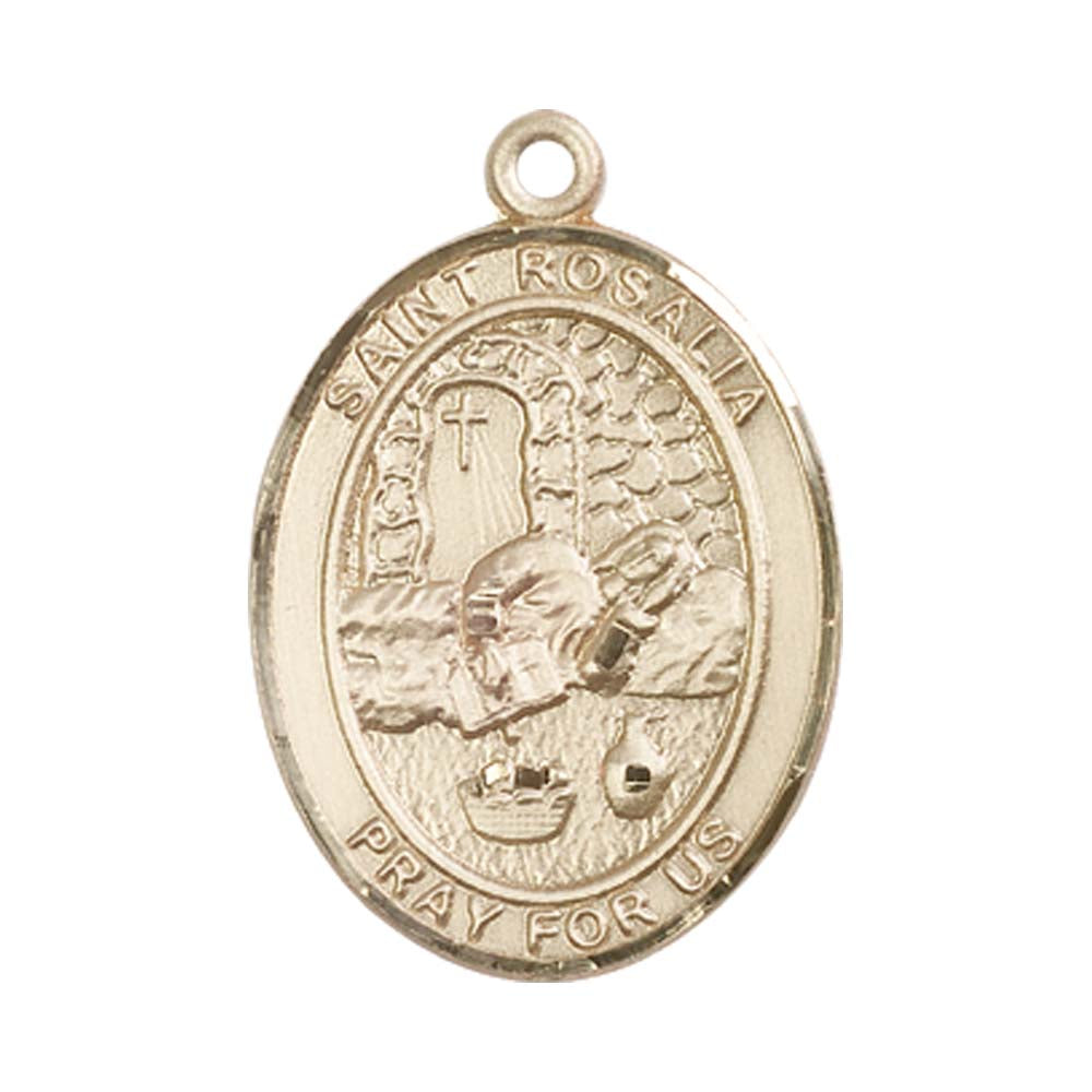 14kt Gold St. Rosalia Medal - Large