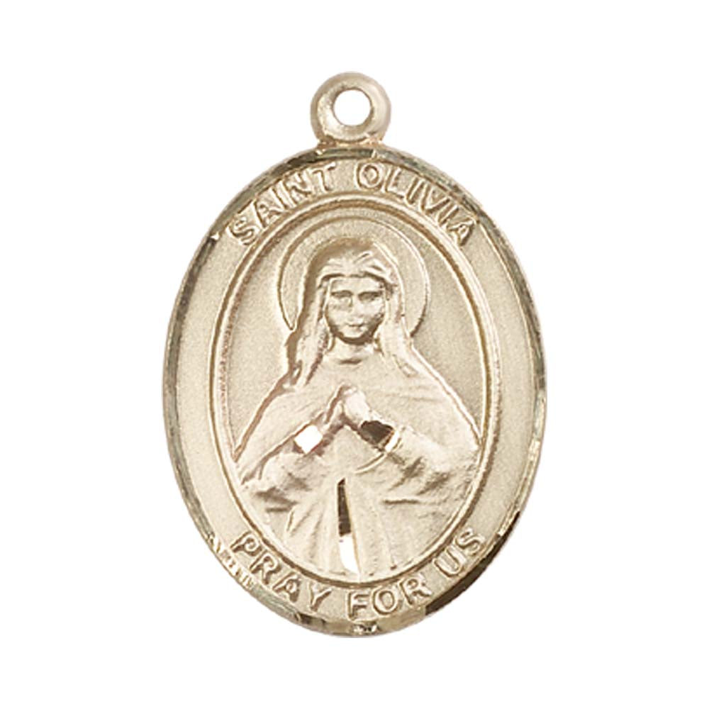 14kt Gold St. Olivia Medal - Large
