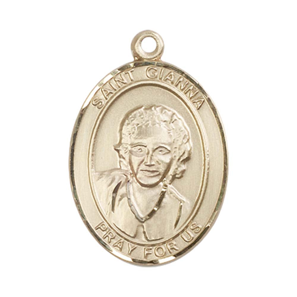 14kt Gold St. Gianna Medal - Large
