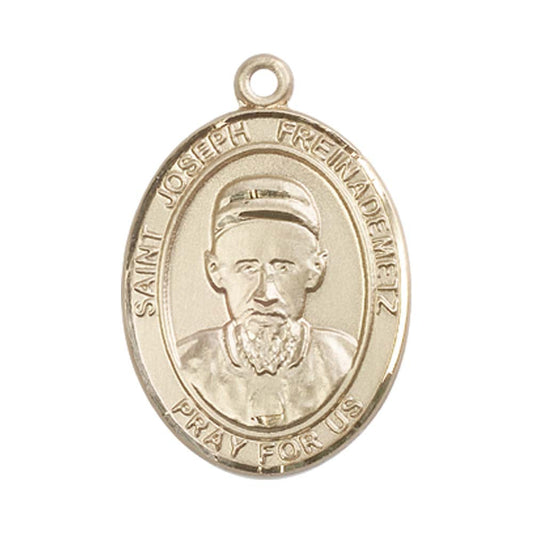 14kt Gold St. Joseph Medal - Large Saint Joseph Freinademetz