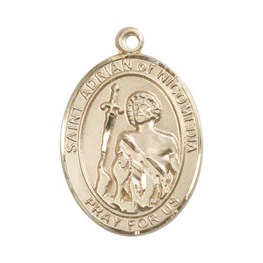 14kt Gold St. Adrian of Nicomedia Medal - Large