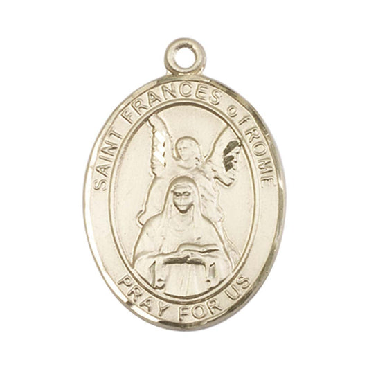 14kt Gold St. Frances Of Rome Medal - Large