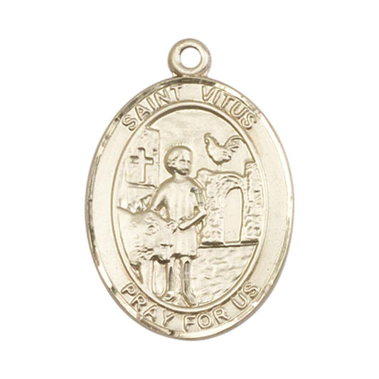 14kt Gold St. Vitus Medal - Large