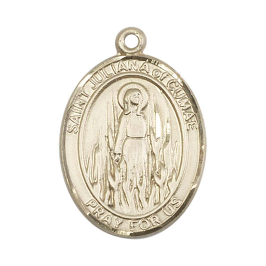 14kt Gold St. Juliana Medal - Large
