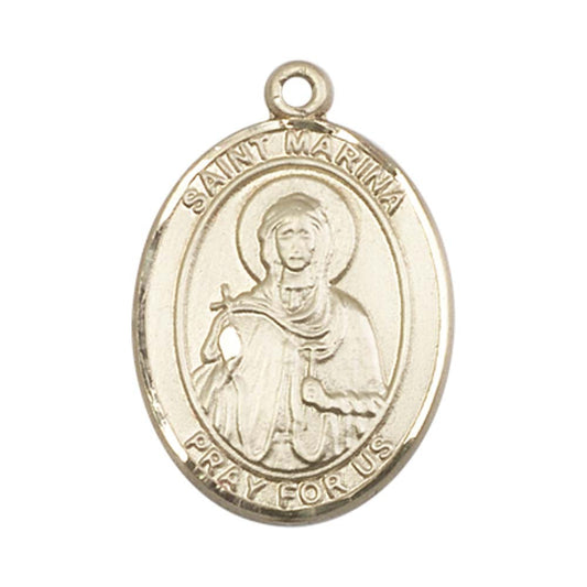 14kt Gold St. Marina Medal - Large