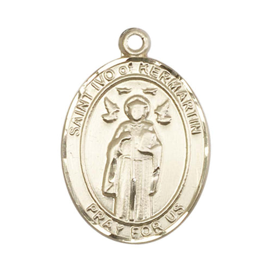 14kt Gold St. Ivo Medal - Large