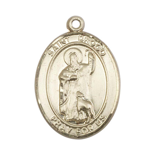 14kt Gold St. Drogo Medal - Large