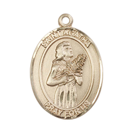14kt Gold St. Agatha Medal - Medium