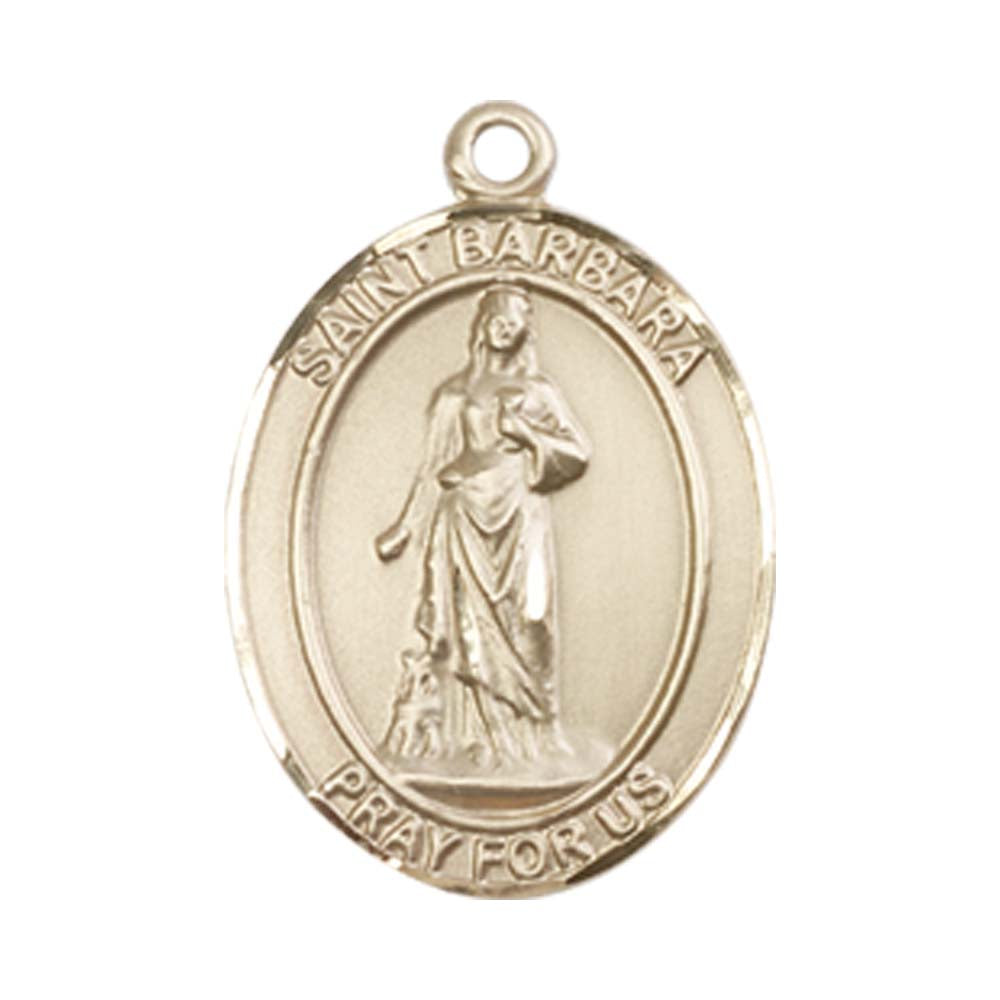 14kt Gold St. Barbara Medal - Medium