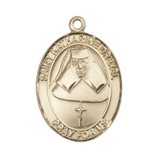 14kt Gold St. Katharine Drexel Medal - Medium