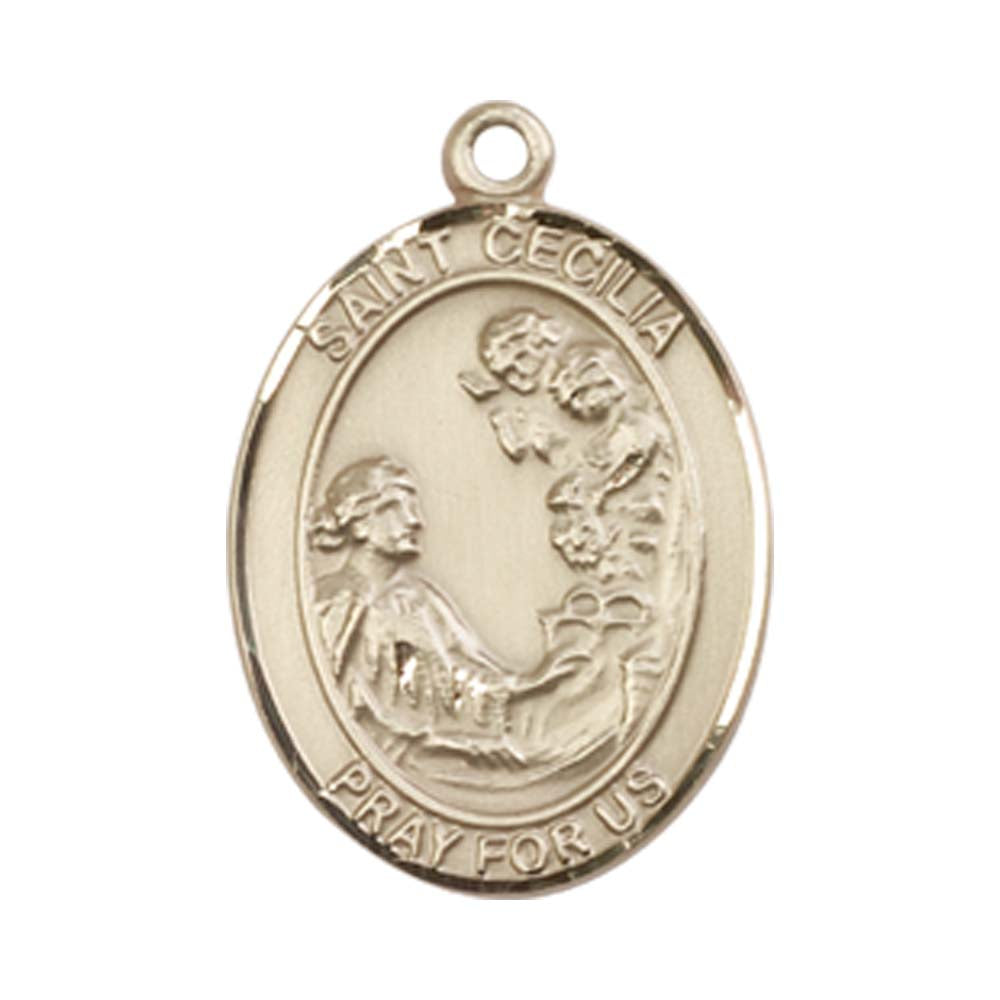 14kt Gold St. Cecilia Medal - Medium