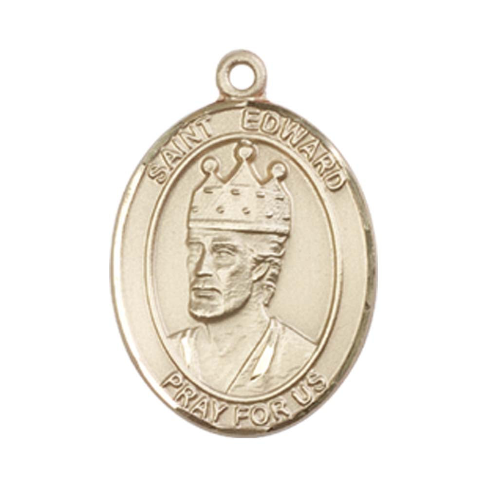 14kt Gold St. Edward the Confessor Medal - Medium