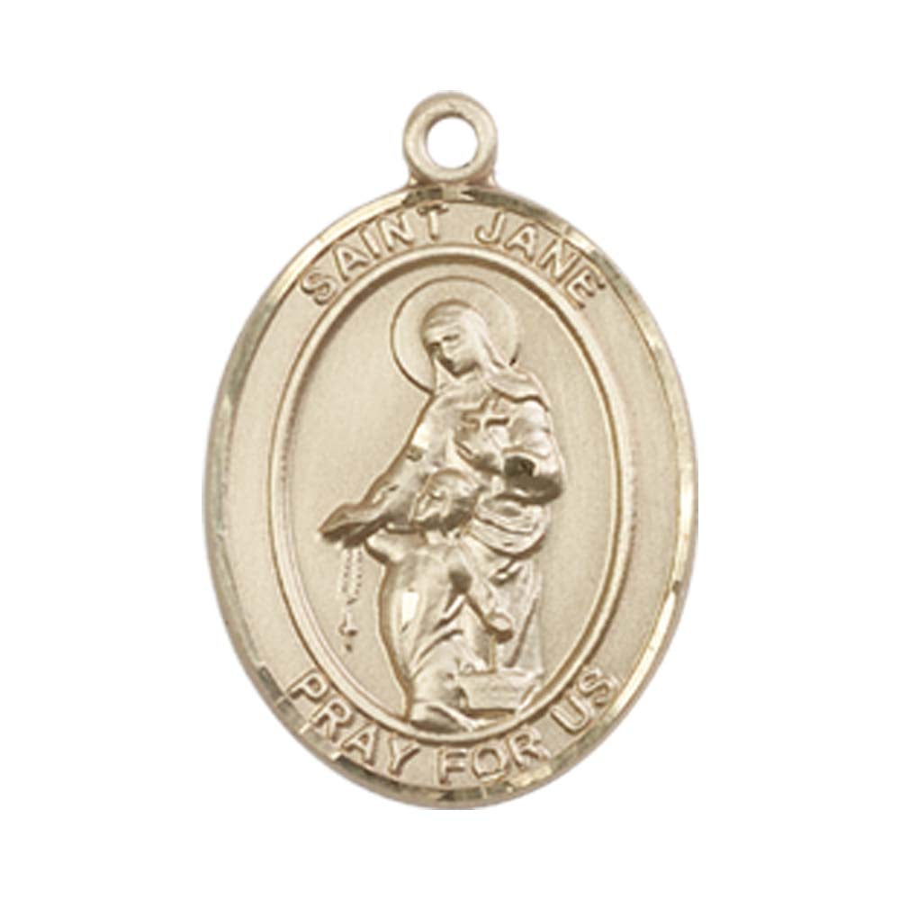 14kt Gold St. Jane of Valois Medal - Medium