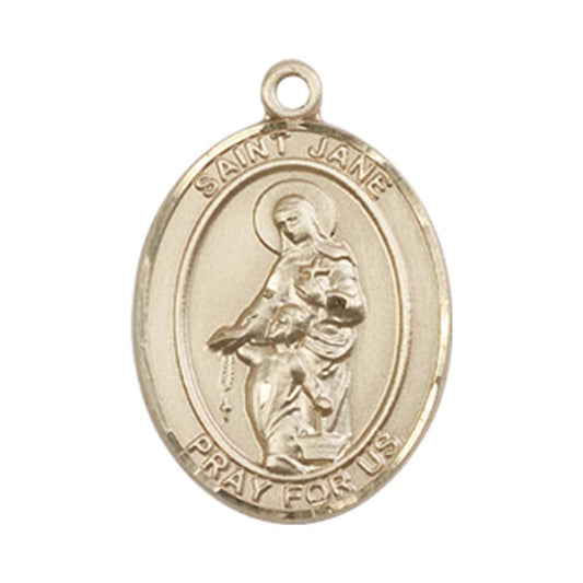 14kt Gold St. Jane of Valois Medal - Medium