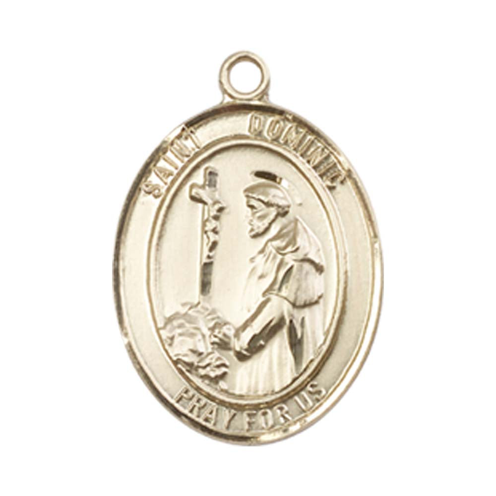 14kt Gold St. Dominic De Guzman Medal - Medium