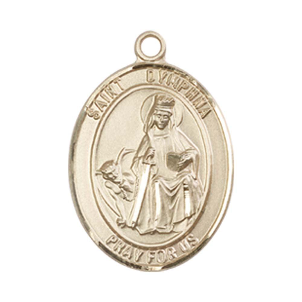 14kt Gold St. Dymphna Medal - Medium