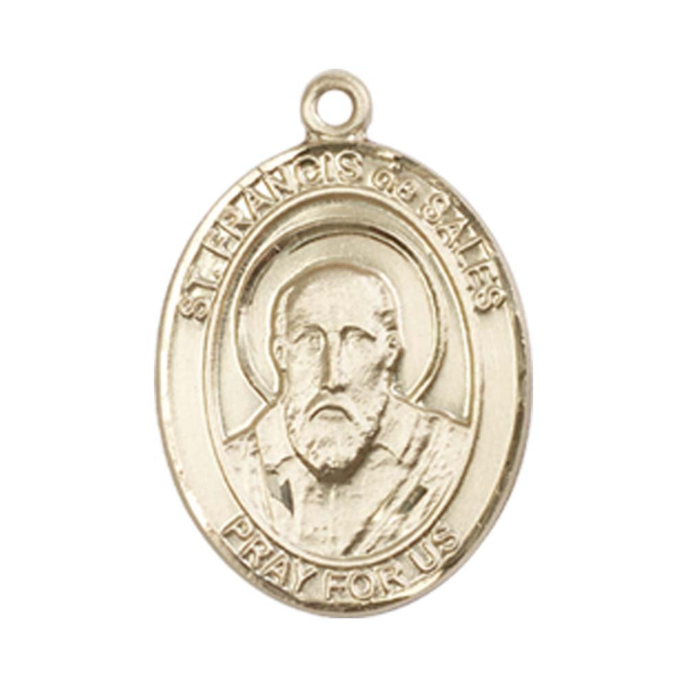14kt Gold St. Francis De Sales Medal - Medium