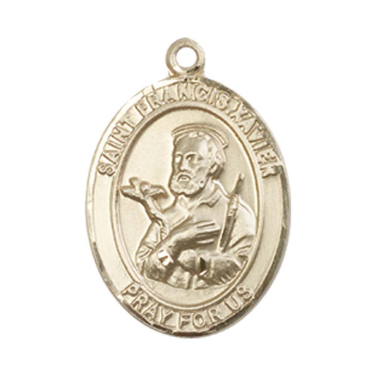 14kt Gold St. Francis Xavier Medal - Medium