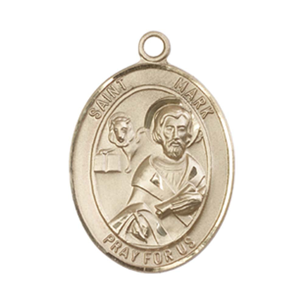 14kt Gold St. Mark the Evangelist Medal - Medium